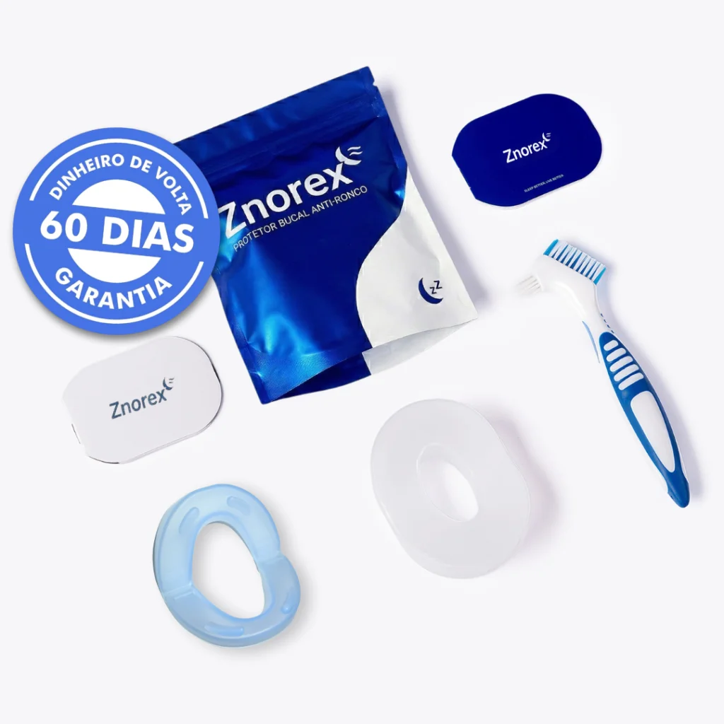 Kit completo Znorex com protetor bucal, estojo e escova